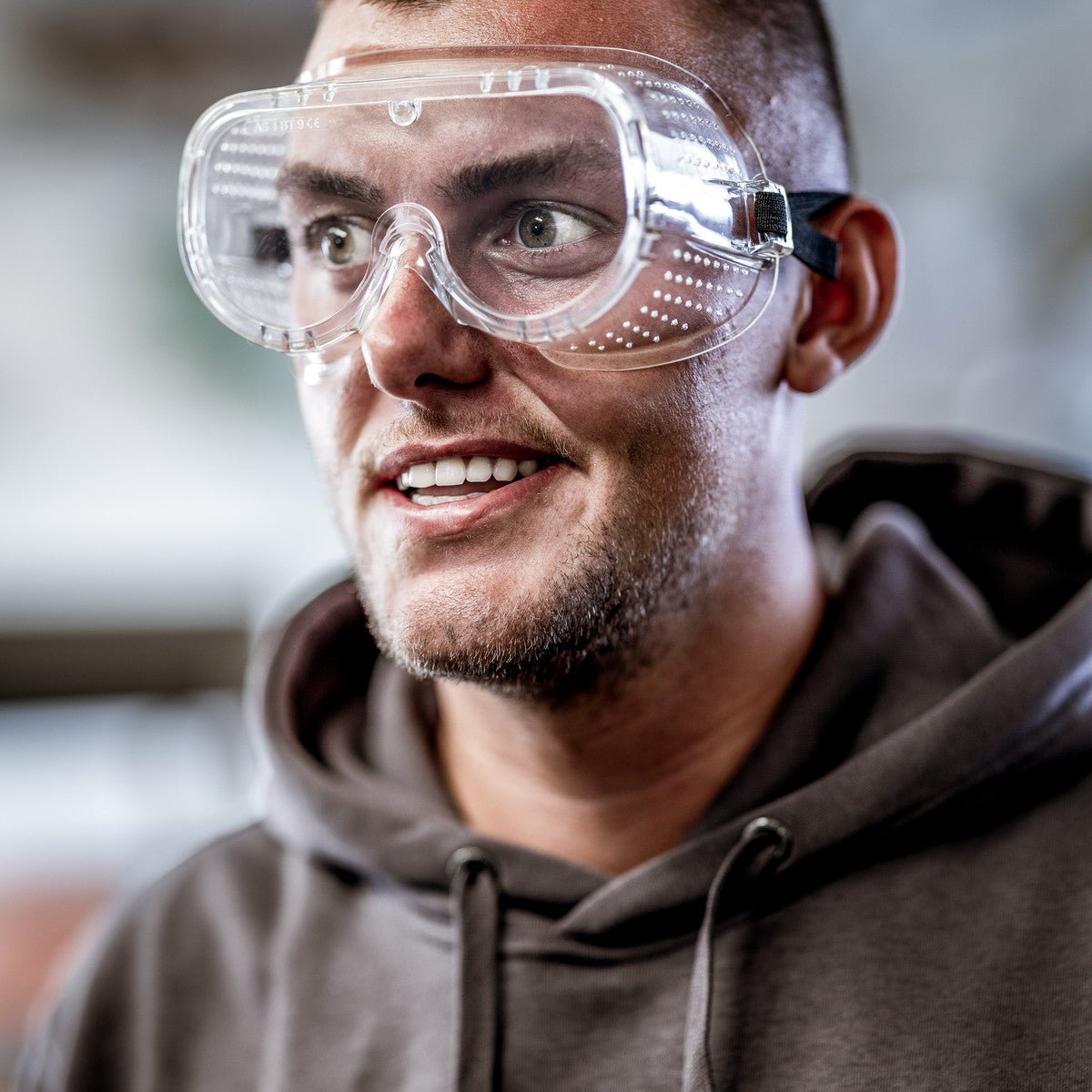 NITRAS VISION PROTECT BASIC, gogle o pełnej widoczności, przezroczyste, EN 166 PVC | Opakowanie (1 szt.)