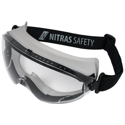NITRAS VISION PROTECT, gogle o pełnej widoczności, EN 166 PVC | Opakowanie (12 sztuk)