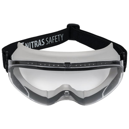 NITRAS VISION PROTECT, gogle o pełnej widoczności, EN 166 PVC | Opakowanie (12 sztuk)