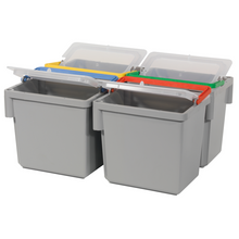 Obrotowe wiadro Numatic o pojemności 4 litrów, szare, z kolorowym uchwytem