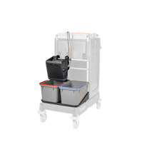 Numatic SRK1S czarna - prasa uniwersalna VA, wiadro 2 x 17 L szare, miska na wiadro | Opakowanie (1 szt.)