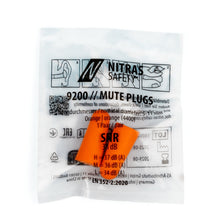NITRAS MUTE PLUGS, zatyczki do uszu, pomarańczowe, EN 352-2, 250 par w opakowaniu PU | Opakowanie (1 szt.)