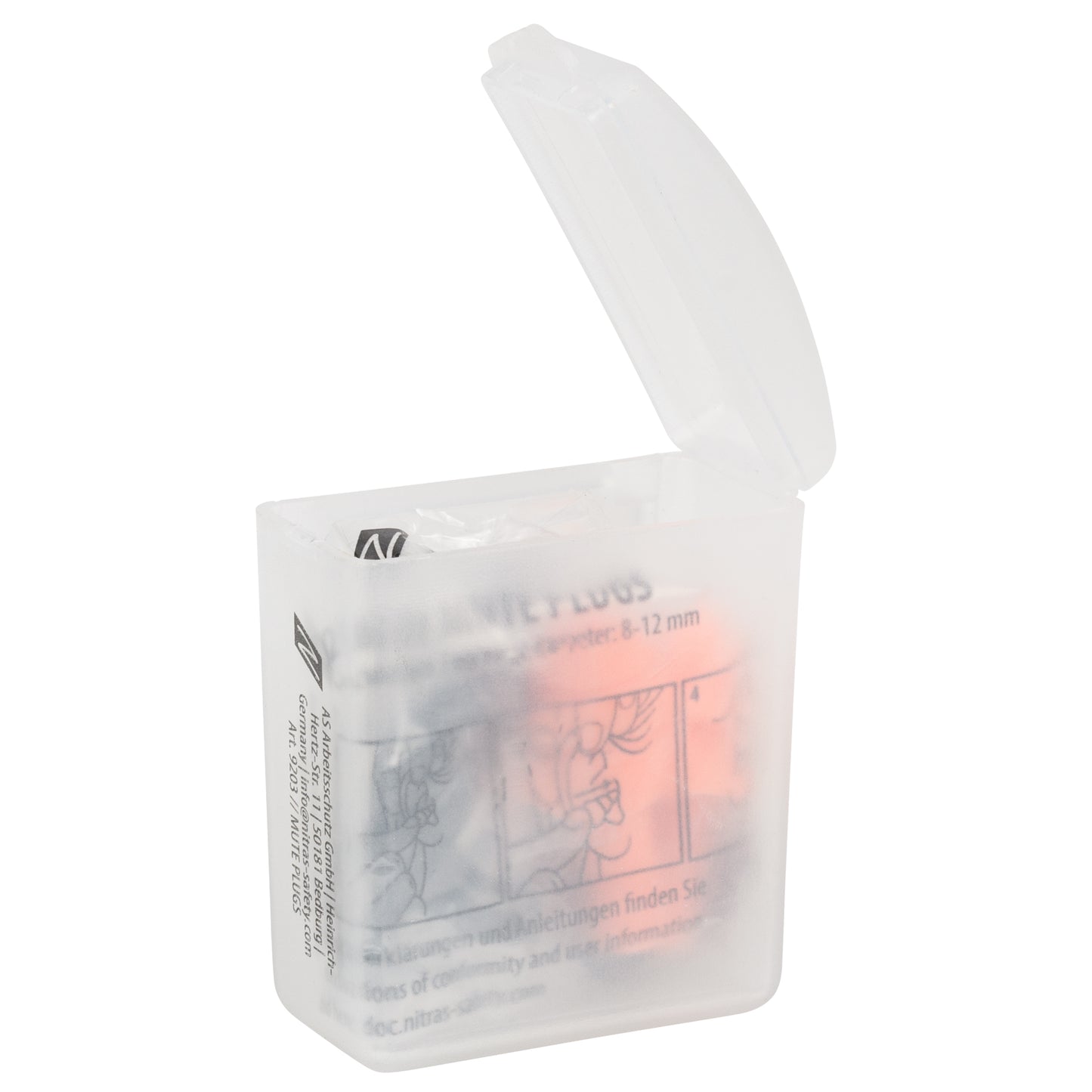 NITRAS MUTE PLUGS, zatyczki do ochrony słuchu, pomarańczowe / czarne, tworzywo sztuczne EN 352-2 | Opakowanie (48 sztuk)