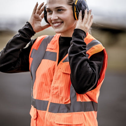 NITRAS MUTE DEFENDER PRO, nauszniki, czarno-żółte, tworzywo sztuczne EN 352-1 | Opakowanie (1 szt.)