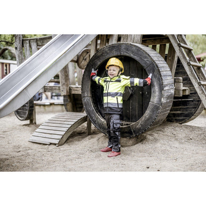 NITRAS MOTION TEX KIDS, odblaskowa kurtka softshell w kolorze neonowożółtym/czarnym