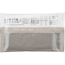 Widok z tyłu opakowania perinealnych rękawiczek Abena Re-Seller GmbH (4 sztuki) pokazuje symbole, szczegóły produktu, instrukcje, kod kreskowy, informacje o firmie i diagramy dotyczące pielęgnacji perinealnej. Tekst jest wyświetlany w kilku językach.