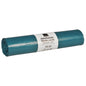 Eine Rolle Abena Re-Seller GmbH Abfallsäcke 120 L, 700x1100 mm, 38 my, LDPE, blau (25 Säcke) mit weißem Etikett in deutscher und englischer Sprache - ideal für eine effiziente Abfallentsorgung.