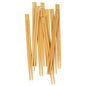 Zestaw pałeczek bambusowych Abena Re-Seller GmbH, luzem (100 sztuk), jest układany parami na krzyż. Jasnobrązowe pałeczki mają płaskie, kanciaste końce i są niezapakowane, co stanowi zrównoważony wybór.