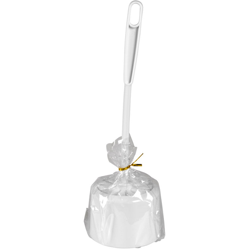 Zestaw WC Abena Re-Seller GmbH w kolorze białym/białym (karton z 12 opakowaniami) - praktyczne szczotki toaletowe z długim uchwytem, higienicznie zapakowane, idealne do każdej łazienki.