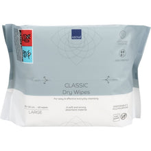 Opakowanie 65 jednorazowych myjek Abena Classic, białe, po 30x38 cm, od Abena Re-Seller GmbH. Charakteryzuje się higienicznym czyszczeniem, dużą chłonnością i wszechstronnym jednorazowym zastosowaniem do pielęgnacji ciała.