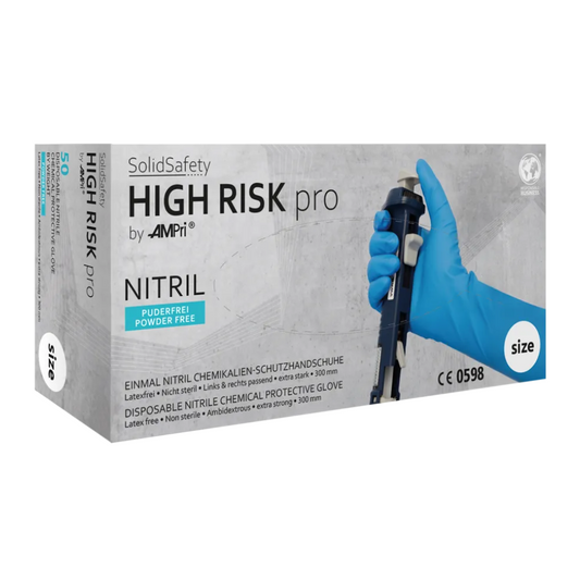 AMPri SolidSafety High Risk Pro Nitril Chemikalienschutzhandschuhe Typ A