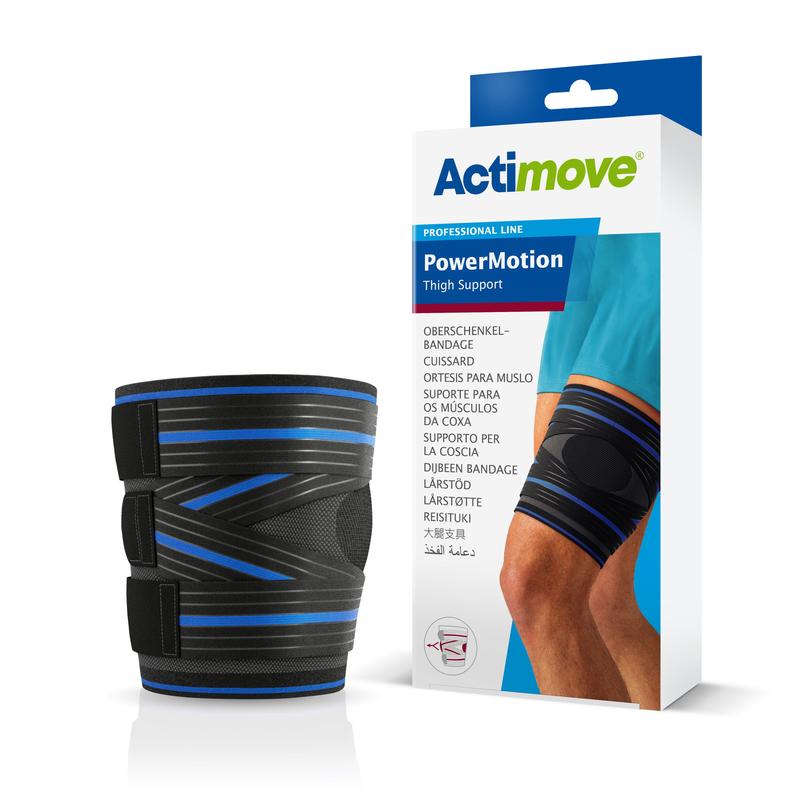 Bandaż na udo Actimove PowerMotion, kolor antracytowy