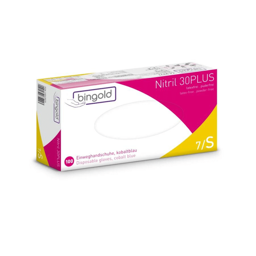 BINGOLD NITRIL 30PLUS NITILILE Rękawiczki, niebieskie