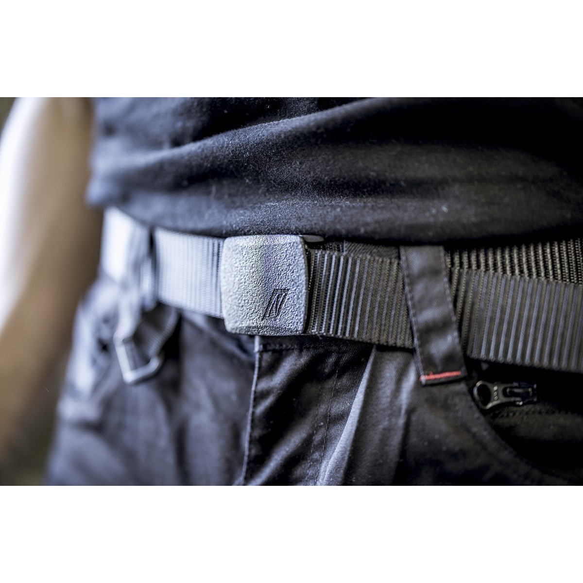 Pasek NITRAS z plastikową klamrą, czarny Poliester: 100% | Opakowanie (1 szt.)