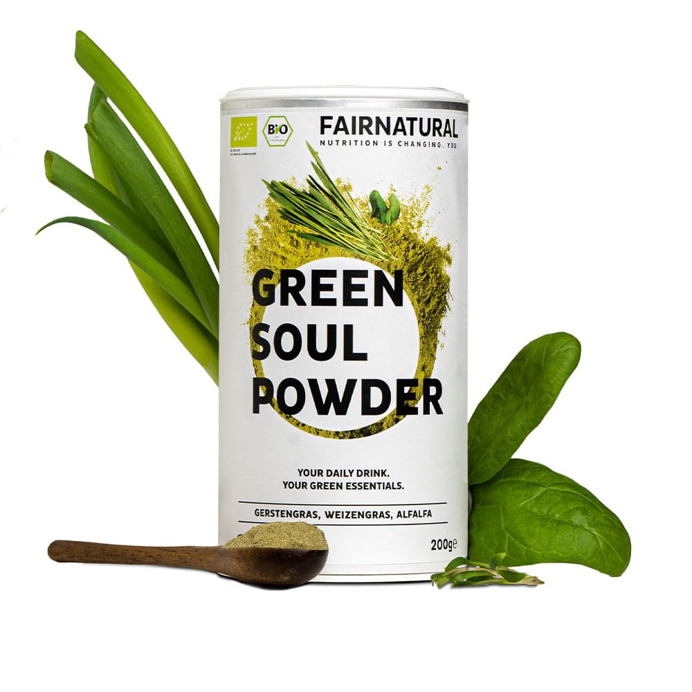 Organiczny zielony smoothie w proszku