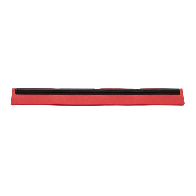 Gumowa listwa z dwoma wargami ERSATZ o wymiarach 420x20x22mm od Haug Bürsten KG z czerwonym spodem i czarnym paskiem, używana w urządzeniach do czyszczenia podłóg, przedstawiona na białym tle.
