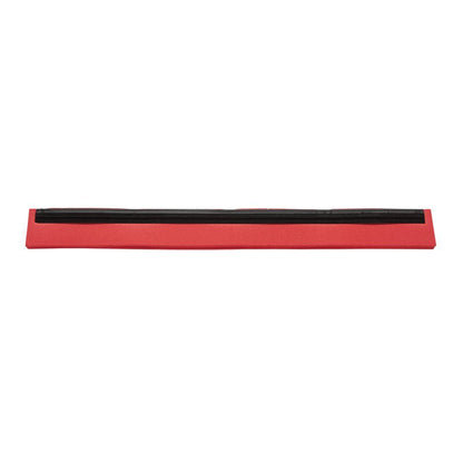 Gumowa listwa z dwoma wargami ERSATZ o wymiarach 420x20x22mm od Haug Bürsten KG z czerwonym spodem i czarnym paskiem, używana w urządzeniach do czyszczenia podłóg, przedstawiona na białym tle.