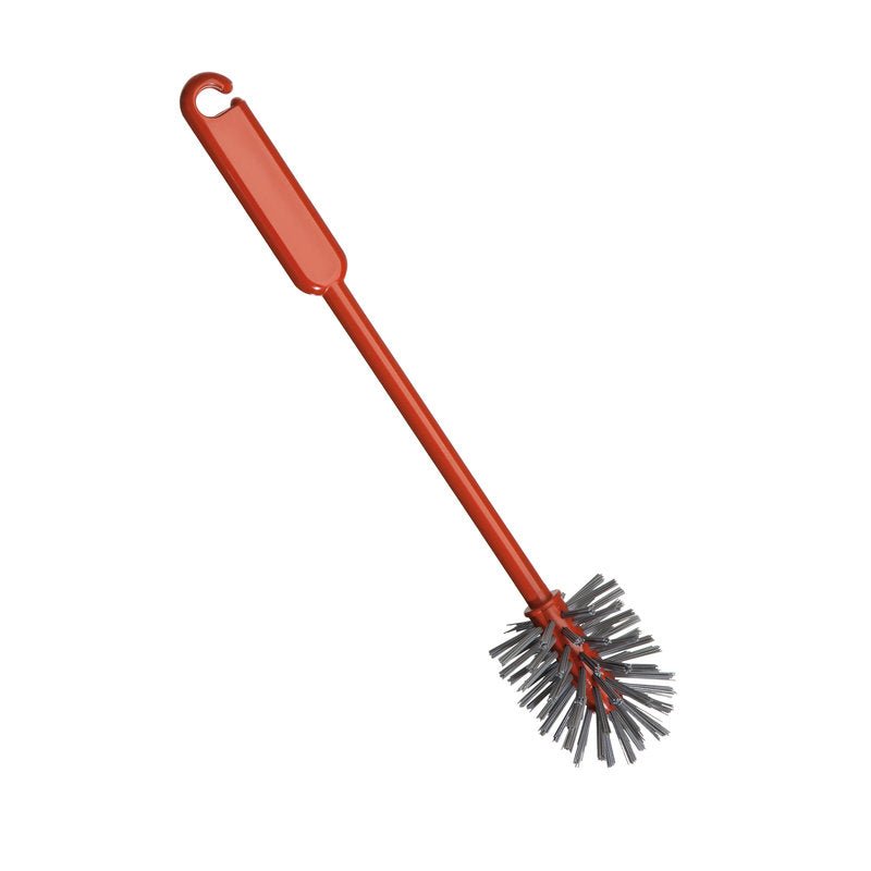 METALLDETECTOR CYLINDRYCZNA SZCZOTKA od Haug Bürsten KG, z szarego PBT z włosiem 0,60 mm, rozmiar 320x⌀70 mm, izolowana na białym tle.