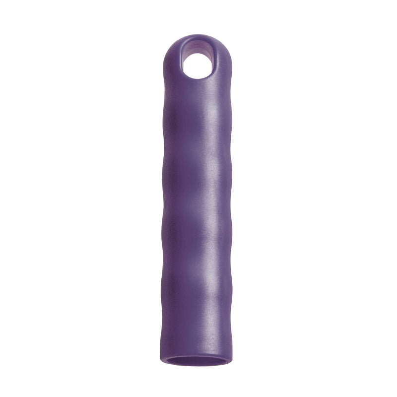 ZAWIESZKA Haug Bürsten KG pasuje do wszystkich uchwytów o średnicy 22mm Ø, ma wymiary 125xØ24mm i posiada fioletowy cylindryczny silikonowy uchwyt z rowkami i górnym otworem do zawieszenia - idealna do przechowywania narzędzi.
