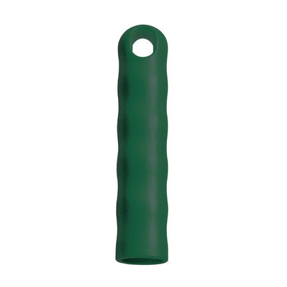 ZAWIESZKA DO WSZYSTKICH RĄCZEK O ŚREDNICY ZEWNĘTRZNEJ 22MM (125xØ24mm) od Haug Bürsten KG to zielona, żebrowana plastikowa nasadka z 22mm górnym otworem i otwartym dnem, idealna do przechowywania narzędzi.