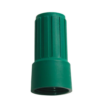 Nakrętka nakręcana NA ADAPTER E1100019 od Haug Bürsten KG zapewnia solidne połączenie dzięki swojej żebrowanej górze i gładkiej dolnej części, stojąc pionowo na białym tle.