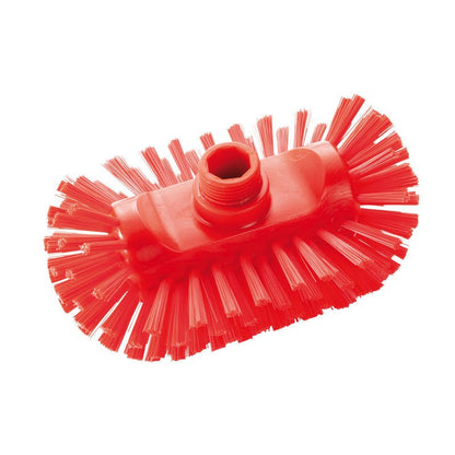KG KESSELBÜRSTE Haug Bürsten, ø 0,50mm twarda (200x125x35mm), ma sztywne, promieniście rozchodzące się włosie i centralny otwór gwintowany do łatwego mocowania trzonka - idealna do czyszczenia kotłów grzewczych.