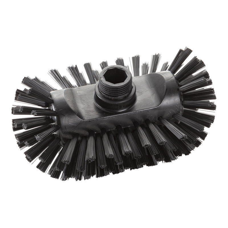 KESSELBÜRSTE ø 0,50mm twarda od Haug Bürsten KG posiada czarną cylindryczną głowicę szczotki (200x125x35mm) i plastikowe złącze gwintowane, idealna do czyszczenia kotłów.