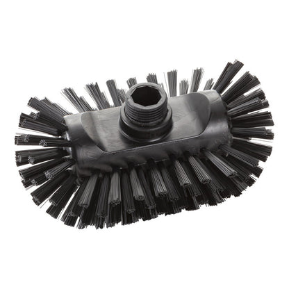 KESSELBÜRSTE ø 0,50mm twarda od Haug Bürsten KG posiada czarną cylindryczną głowicę szczotki (200x125x35mm) i plastikowe złącze gwintowane, idealna do czyszczenia kotłów.