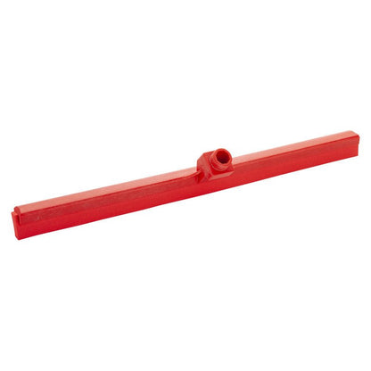 Haug Bürsten KG ZGARNIACZ WODNY, DO ŻYWNOŚCI, 1-WARGOWY (620x35x25mm) posiada czerwoną plastikową ostrze z centralnym złączem, idealny do higienicznego czyszczenia i doskonały do wycierania powierzchni w przemyśle spożywczym.