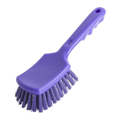 STIELBÜRSTE Ø 0,50MM TWARDY od Haug Bürsten KG posiada solidne włosie i zakrzywiony plastikowy uchwyt, idealna do trudnych zadań czyszczących. Przedstawiona w kolorze fioletowym na białym tle, wymiary to 260x72x35mm.