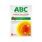 Opakowanie Hansaplast ABC® Plaster Rozgrzewający Capsicum (2 sztuki) od Beiersdorf AG z diagramem ludzkich pleców z promieniowaniem cieplnym z dolnej części pleców. Tekst wskazuje, że jest to lokalna terapia przeciwbólowa i zawiera Capsicum do łagodzenia bólu mięśni. Rozmiar opakowania wynosi 22 cm x 14 cm.