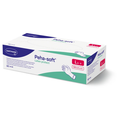 Hartmann Peha-soft® Latex protect, bezpudrowa rękawiczka diagnostyczna, rozmiar L