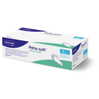 Hartmann Peha-soft® Latex protect, bezpudrowa rękawiczka diagnostyczna, rozmiar S