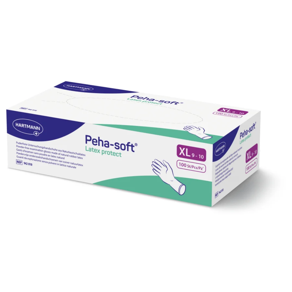 Hartmann Peha-soft® Latex protect, bezpudrowa rękawiczka diagnostyczna, rozmiar XL