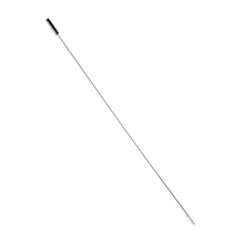 Die Haug Schlauchbürste mit V2A Edelstahldraht von Haug Bürsten KG hat an einem Ende dichte schwarze Borsten und am anderen Ende kleinere weiße Borsten, ideal zum Reinigen von Rohren und engen Räumen. Der Edelstahlgriff sorgt für Langlebigkeit.