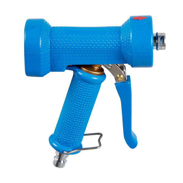 Pistolet natryskowy Kiehl LW FOC od Johannes Kiehl KG, pasujący do ARCANTEC, z przyłączem do węża 15 i 25, jest pokazany z boku na białym tle.