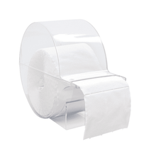 Pudełko z wacikami z celulozy Meditrade firmy Meditrade GmbH zawiera opakowanie (1 sztuka), gdzie część produktu jest widoczna i częściowo wystaje z przezroczystego dozownika.