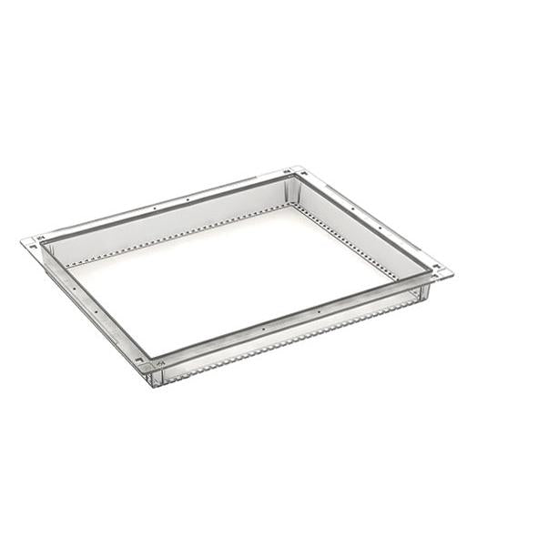 Das Novocal PC-Modul transparent teilbar (400 x 300 x 50 mm) mit gleichmäßig verteilten Löchern und mitgelieferten Auszugsstopps ist ideal für den Einsatz in einem Polycarbonat-Behälter oder mit einer teilbaren Aufbewahrungsbox.