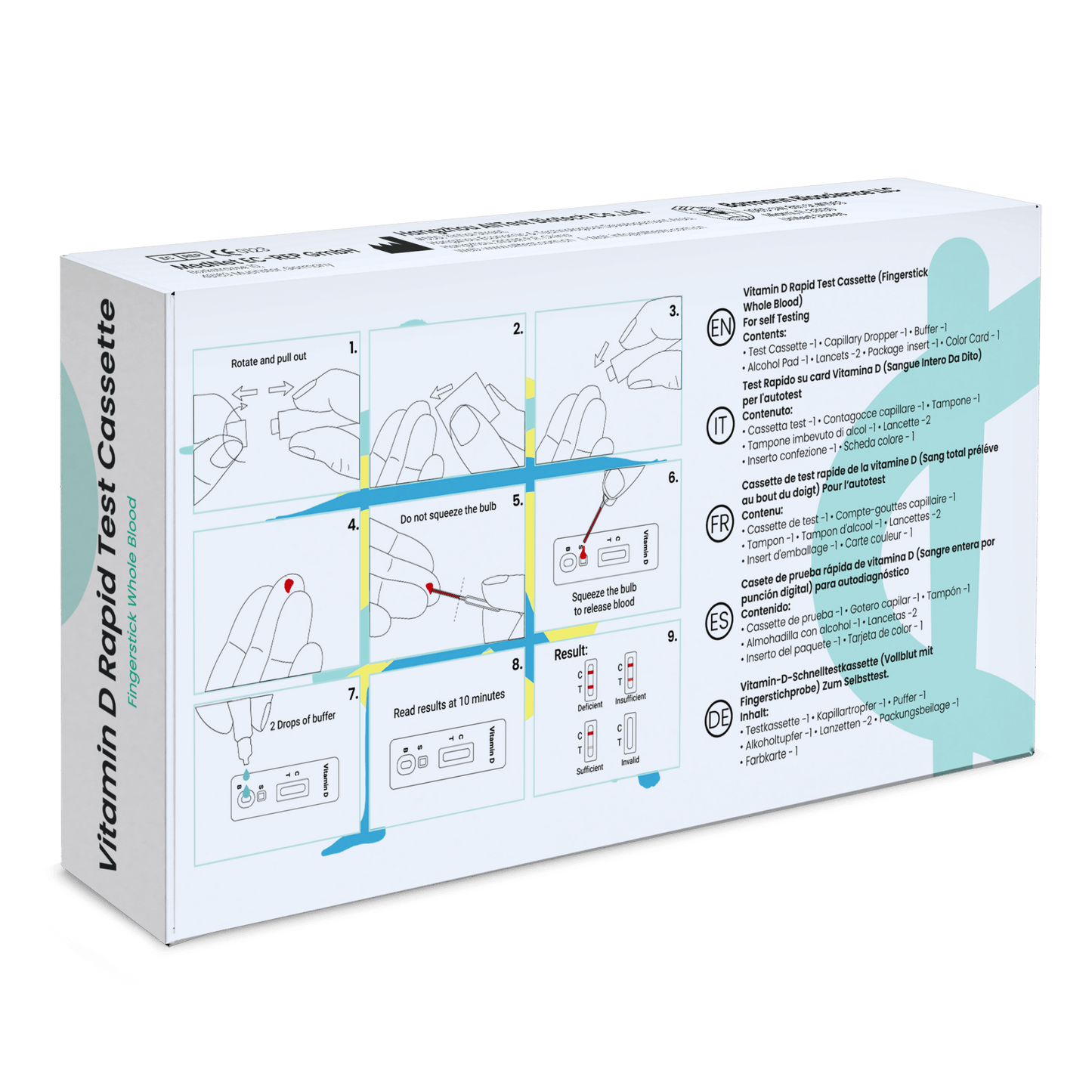 Cały test testowy zestaw testowy VITAMIN-D Szybki szybki test | 1 kawałek