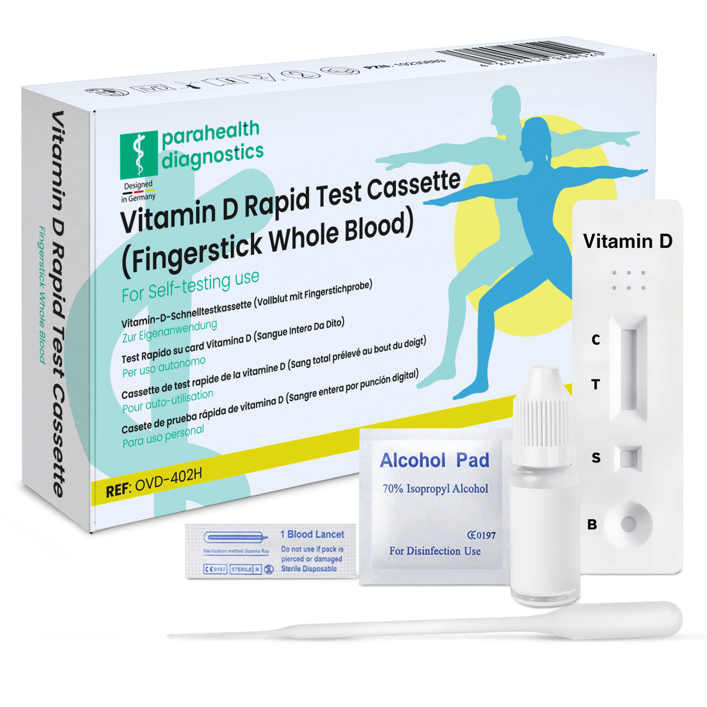 Cały test testowy zestaw testowy VITAMIN-D Szybki szybki test | 1 kawałek