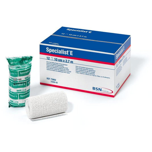 Specialist E, długie paski z białego gipsu, białe