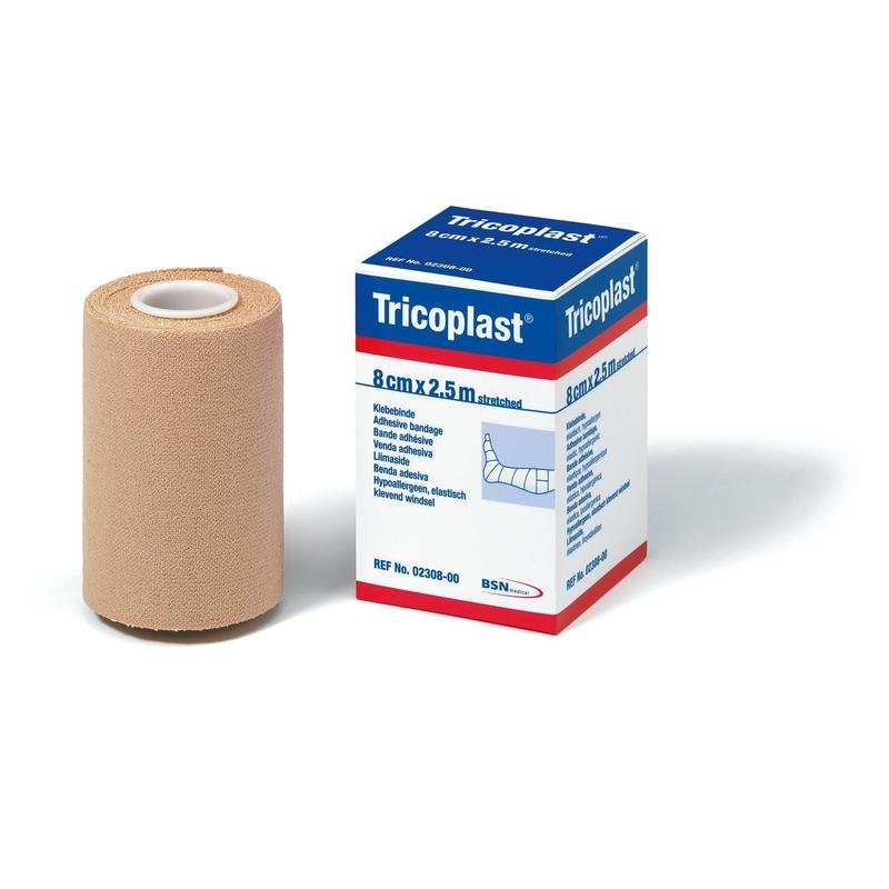 Tricoplast, opaska samoprzylepna o elastyczności wzdłużnej i poprzecznej, 2,5 m x 10 cm