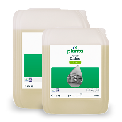 Vamat® Dishes P948 Ekologiczny, płynny środek do mycia szkła i naczyń, zasadowy | Kanister (25 l) 