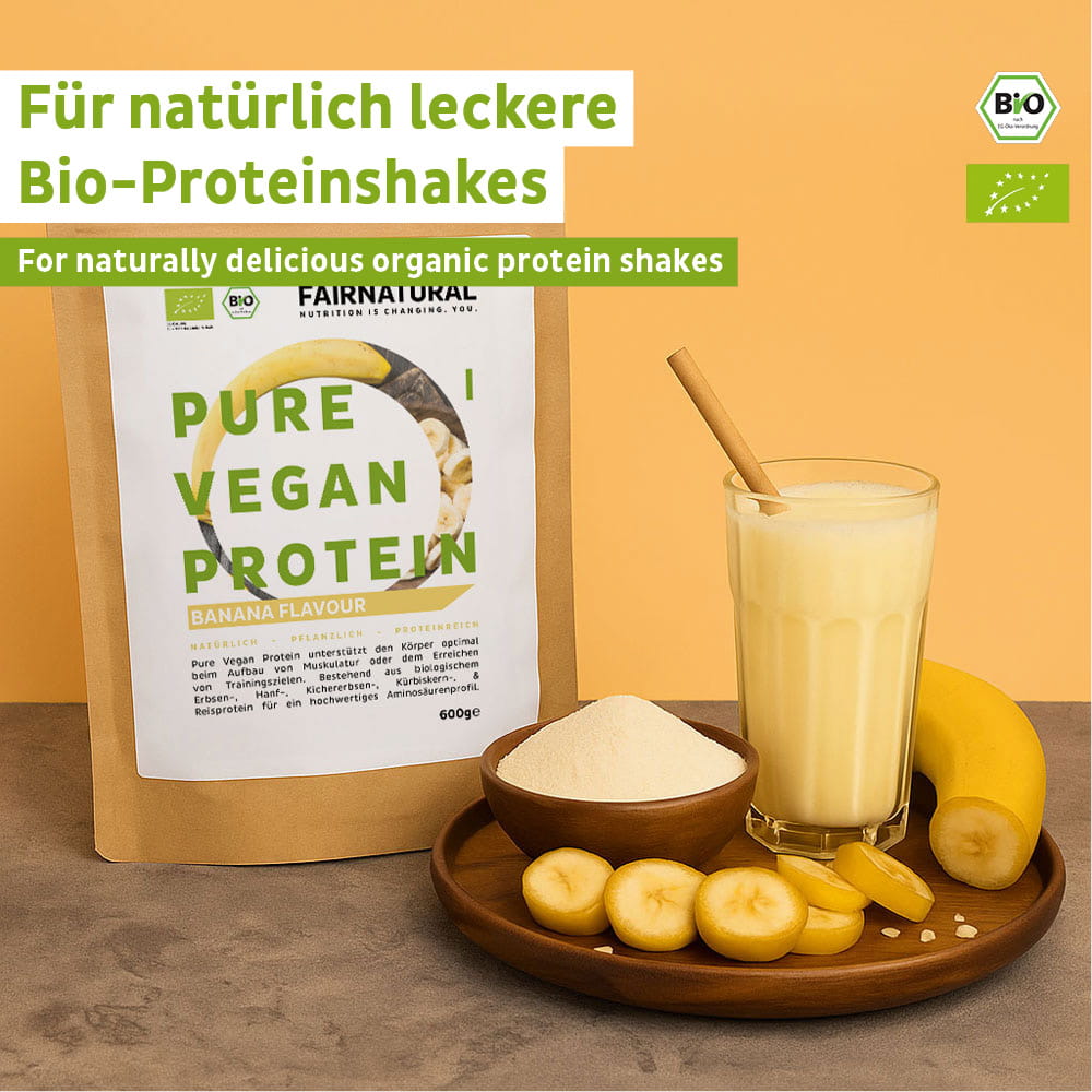 Organiczne wegańskie białko w proszku bananowe bez soi