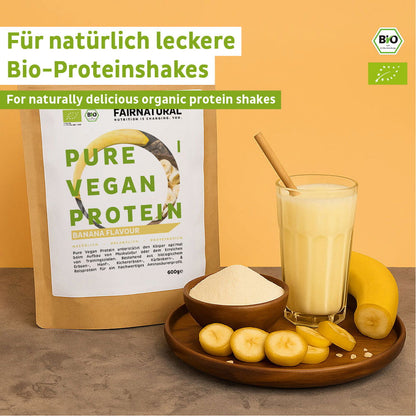 Organiczne wegańskie białko w proszku bananowe bez soi