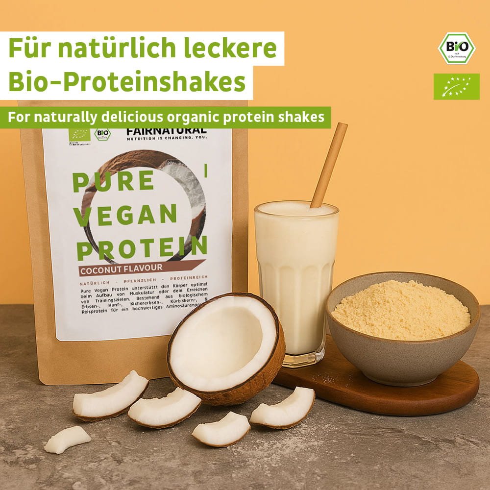 Organiczne wegańskie białko w proszku kokosowe bez soi