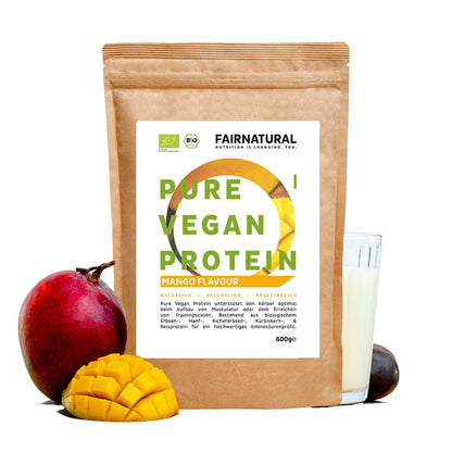 Organiczne wegańskie białko w proszku mango bez soi