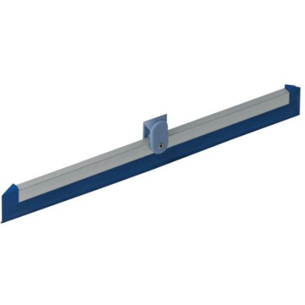 Zastępcza listwa do zamiatania Vileda Professional 35 cm, prezentowana na prostym białym tle, ma niebiesko-szary design z metalowym uchwytem na rączkę i długą, prostą gumową listwą wykonaną z materiałów higienicznie zmywalnych, co zapewnia skuteczne czyszczenie powierzchni.