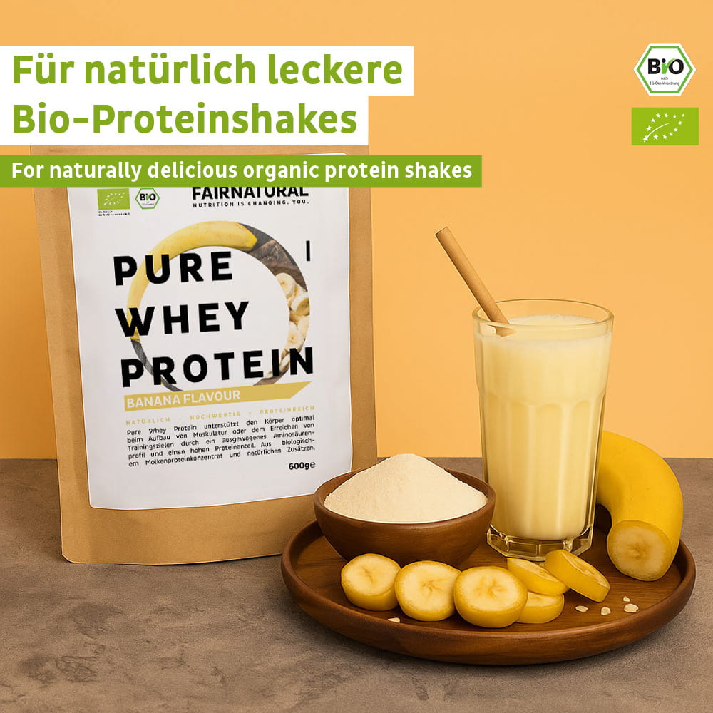 Organiczne białko serwatkowe w proszku bananowe