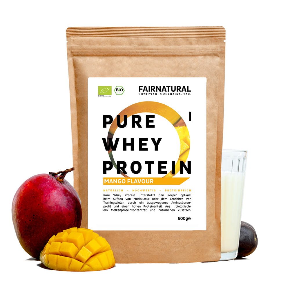 Organiczne białko serwatkowe w proszku Mango